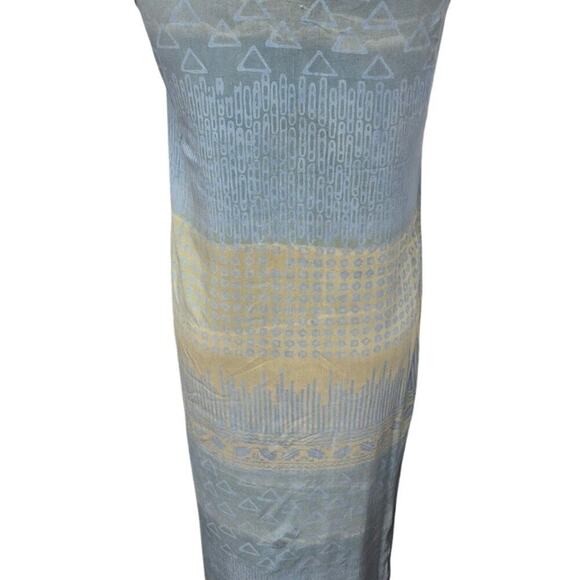 80s VTG Chico's Design Rayon Sleeveless Maxi Dress Green/Blue Ombre 1( S) - Picture 2 of 5